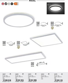 Plafoniera LED design modern Pavel alb