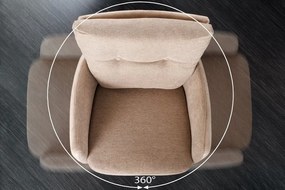 Scaun de bar pivotant BIG GEORGE sampanie bej