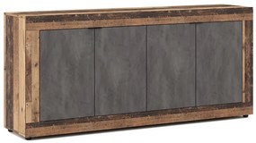 Comodă RUNEA, maro închis/antracit