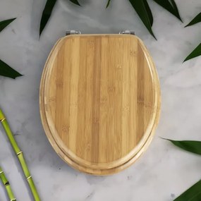 Capac WC BAMBOO 34x41 cm maro/argintiu - WENKO 144726100