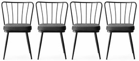 Set de scaune de sufragerie Yildiz Anthracite, 4buc.