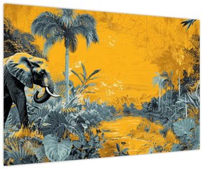 Tablou - Elefant în natură (90x60 cm)