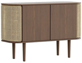 Comodă maro/în culoare naturală joasă cu aspect de lemn de stejar 109x75 cm Treasures – UMAGE