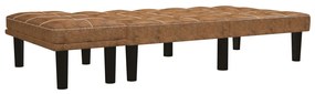 284761 vidaXL Canapea cu 2 locuri, maro, velur ecologic