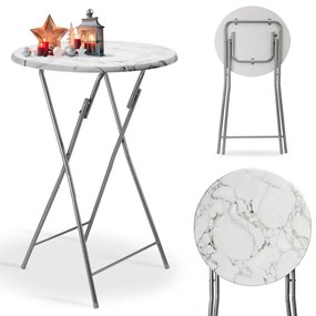 Masa bar aspect marmura Pliabil Ø 60 cm