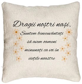 Perna Decorativa Canapea pentru Nasi 3, 40x40 cm, Cu fermoar