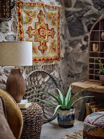 Taburet, maro, din Abaca si metal, Lounge