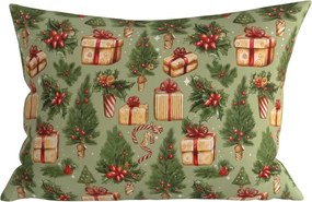 Fata de perna din microfibra CHRISTMAS PRESENTS 50x70 cm, verde