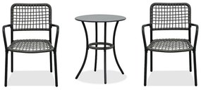 Autronic Set de grădină 1+2, metal, polyrattan,gri , AZ-L1103 GREY