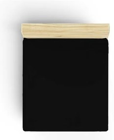 Cearceaf negru din bumbac cu elastic 140x200 cm – Mijolnir