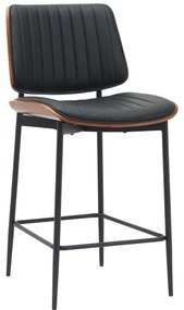 Scaun bar Kimbo Piele Ecologica Neagra