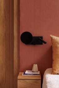 Aplica perete ambientala cu reader LED KLEE negru dreapta