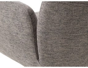 Scaun de sufragerie gri cu cotiere tapițat Roxana – Unique Furniture