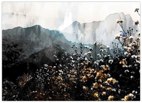Tablou - Ilustrație de flori sălbatice (70x50 cm)