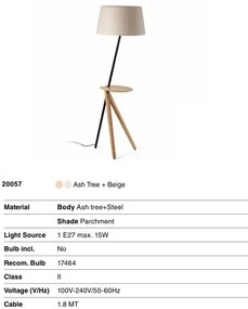 Lampadar, Lampa de podea design scandinav TREEWOOD