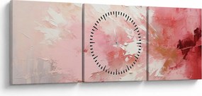 Tablou - Abstract roz (cu ceas) (90x30 cm)