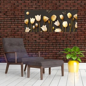 Tablou - Lalele - abstract (120x50 cm)
