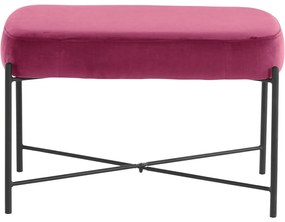 Bancă roz cu tapițerie din catifea Berry - Støraa