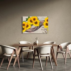 Tablou - Flori strălucitoare de floare soarelui (90x60 cm)