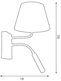 Lampă de perete ARDEN 1xE27/60W+1xG9/8W/230V alb/auriu