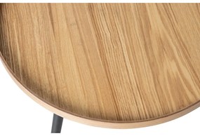 Măsuță auxiliară WOOOD Mesa, ø 45 cm, natural
