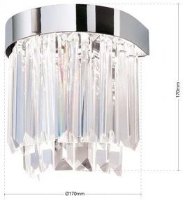 Aplica LED design LUX PRISM, chrome
