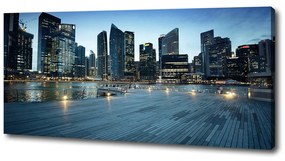 Tablou pe pânză canvas Singapore timp de noapte