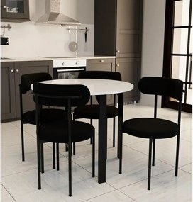 Masa bucatarie Onita rotund culoare alb-negru,R90 X 75 cm
