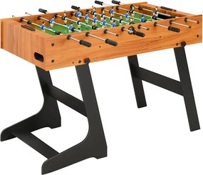 vidaXL Masă de fotbal pliantă, maro deschis, 121 x 61 x 80 cm