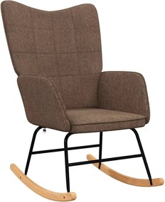 vidaXL Scaun balansoar, maro, material textil