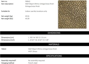 Decoratiune de perete LUX Ultimo 3D alama vintage