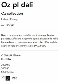Lustra / Plafoniera LED design modern circular OZ PL dali NERO