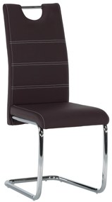 Scaun de sufragerie Abalia New (maro + Crom). 808098