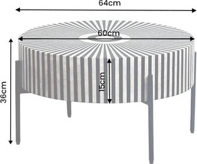 Masuta de cafea cu incrustatii din os HARMONY NATURE 65cm