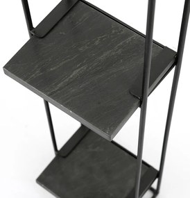 Etajera din marmura si fier Shelly 20x75 cm