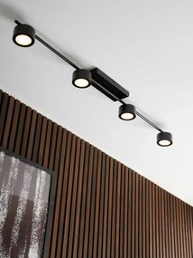 Plafoniera LED cu 4 spoturi, design modern, 3-Step MOODMAKER, Clyde 4 negru
