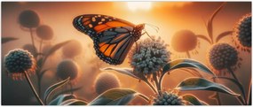 Tablou – Fluture în soare apunând (120x50 cm)