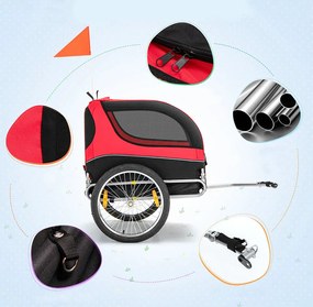 Remorcă pliabilă pentru bicicletă pentru animale de companie