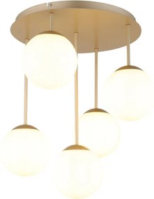 Globo 47441-5CH - Lustru aplicat HARMON 5xE14/25W/230V alamă