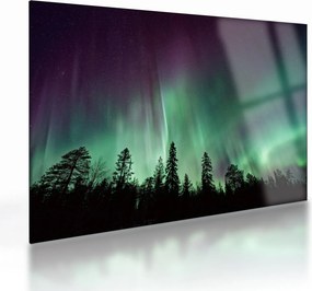 Tablou pe sticlă cu Northern Lights (70x50 cm)