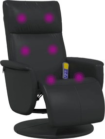 vidaXL Scaun reclinabil cu masaj Negru 71 x 90 x 105 cm