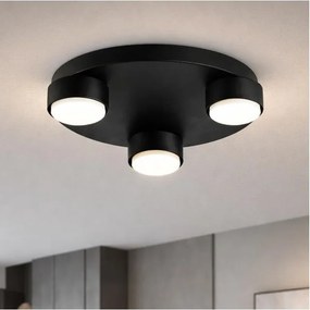 Brilagi - Plafonieră LED MONO 3xGX53/12W/230V Ø 30 cm, neagră
