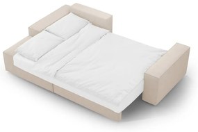 Colțar bej extensibil cu tapițerie din țesătură bouclé (cu colț pe partea stângă ) Jodie – Micadoni Home