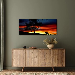 Tablou - Silueta unui lup (120x50 cm)