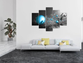 Tabloul bilelor albastru deschis (150x105 cm)