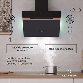 Klarstein Alina hotă de bucătărie | 60 cm | 679 m³/h | Silențioasă | EEK A++