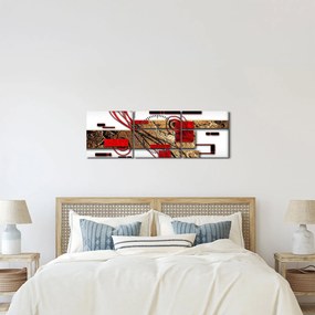 Tablou cu abstracție (cu ceas) (90x30 cm)