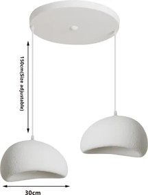 BRILAGI - Lustră suspendată pe cablu WABI SABI 2xE27/60W/230V albă