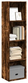 vidaXL Bibliotecă, stejar fumuriu, 40x30x152 cm, lemn prelucrat