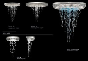 Lustra moderna Vision, Plafoniera eleganta Cristal Bohemia Exclusive ICICLE 02 – CH